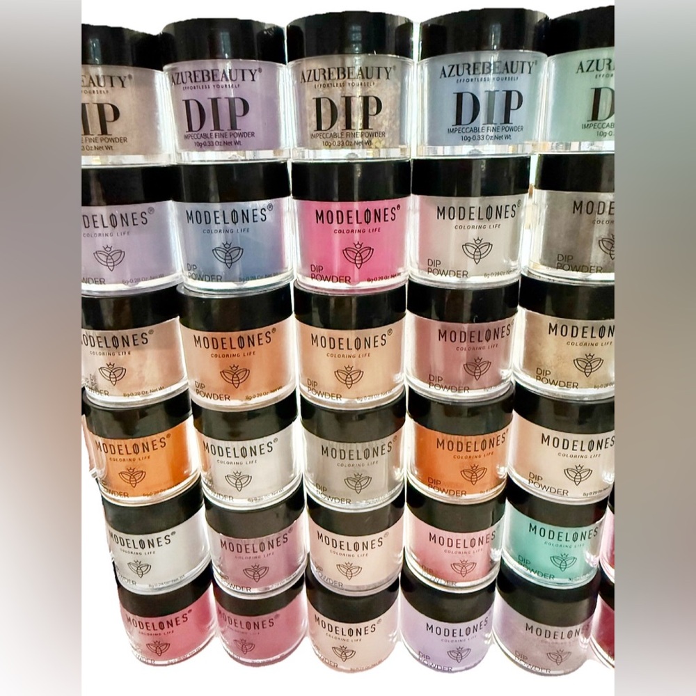 Huge Modelones & AzureBeauty Dip Powder Lot 60+ Colors Nail Acrylic - Picture 4 of 16